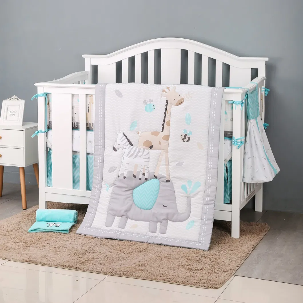 OEM Factory Supply 100% Cotton Printing Baby Kids Bedding Duvet Cover Set Baby Bedding