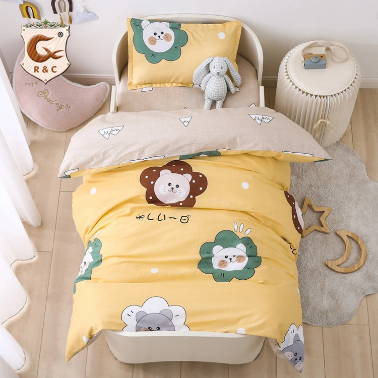 Cute and Lovely Cartoon Printed Kids Bedding Comforter Set