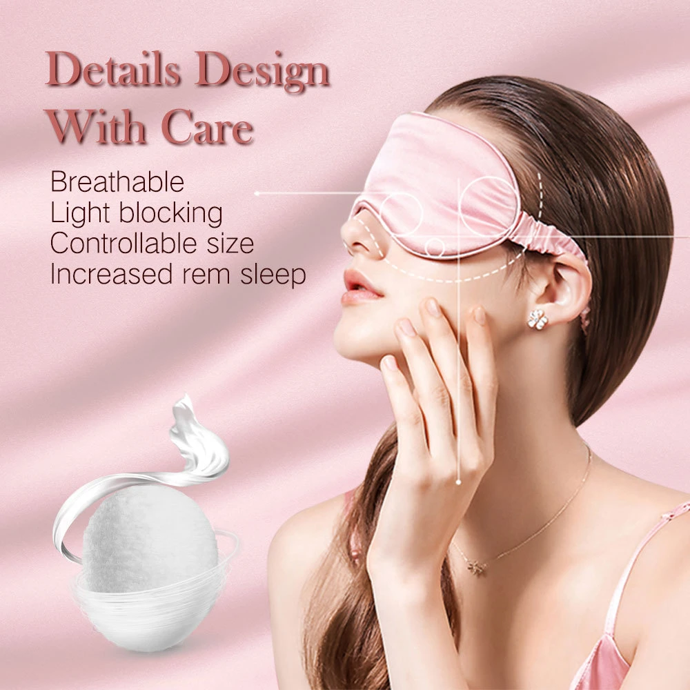 Popular Pure Silk Organic 19mm Eyemask Ready to Ship Elastic Strap 100% Silk Eye Mask